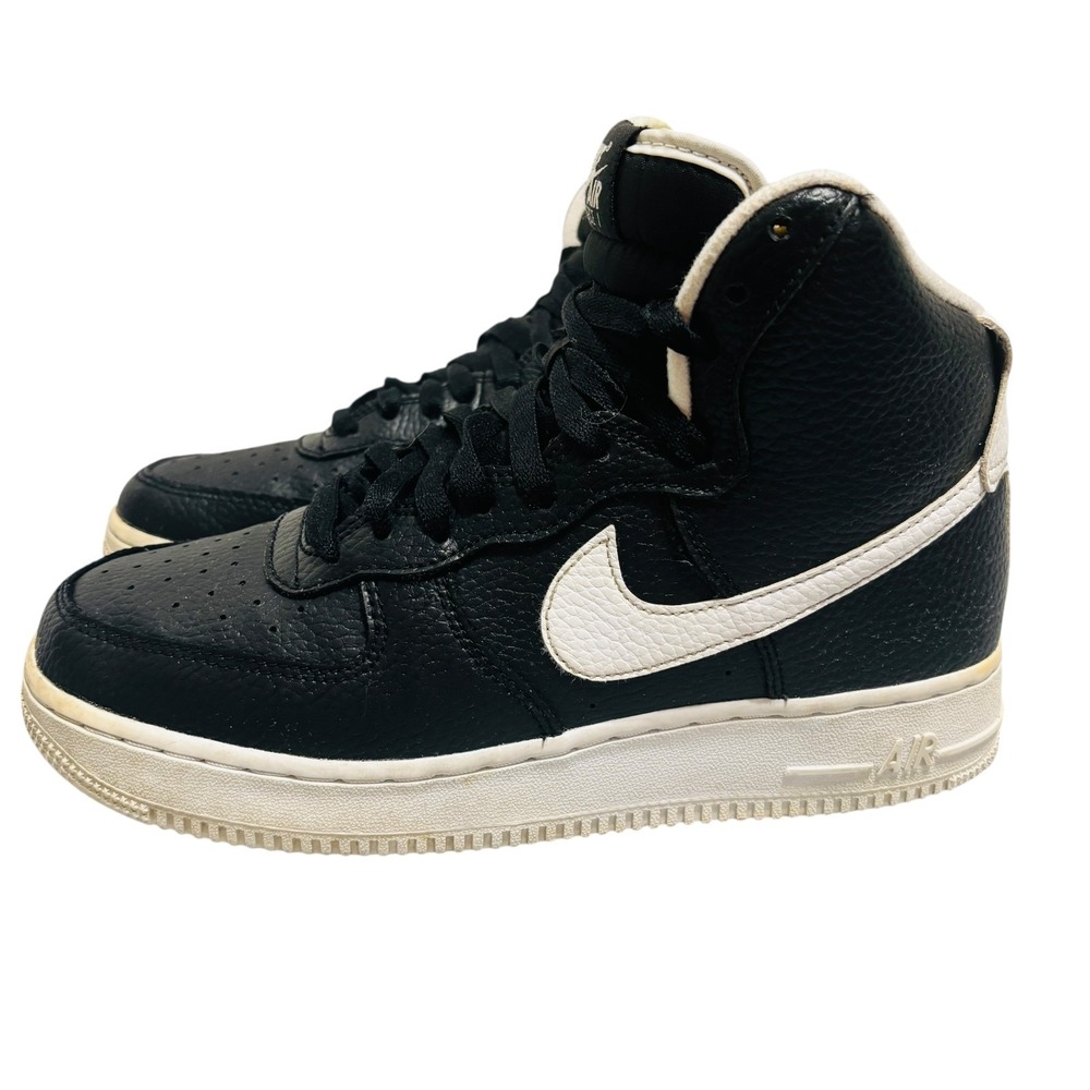 Nike Air Force 1 '07 High Men Sz 7 Black White CT 2303-002 'Missing Ankle Strap'